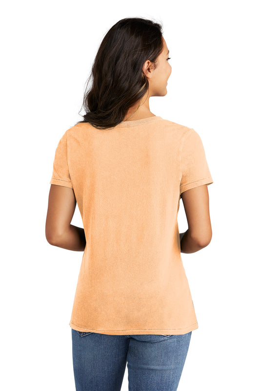 Port & Company Women's Beach Wash Garment-Dyed V-Neck Tee LPC099V Peach