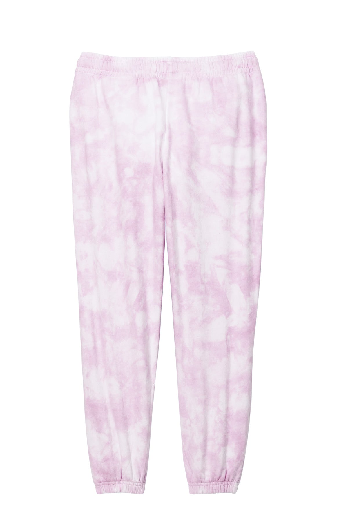 Port & Company Women's Beach Wash Cloud Tie-Dye Sweatpant LPC140P Cerise Pink