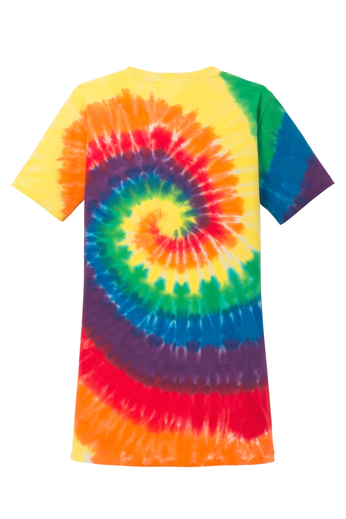 Port & Company Women's Tie-Dye V-Neck Tee. LPC147V Rainbow