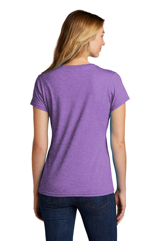 Port & Company Women's Tri-Blend V-Neck Tee. LPC330V Team Purple Heather