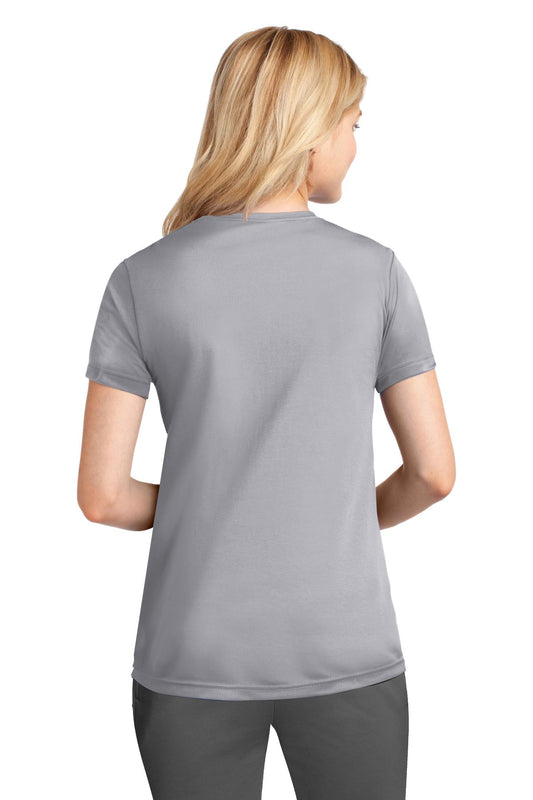 Port & Company Women's Performance Tee. LPC380 Silver