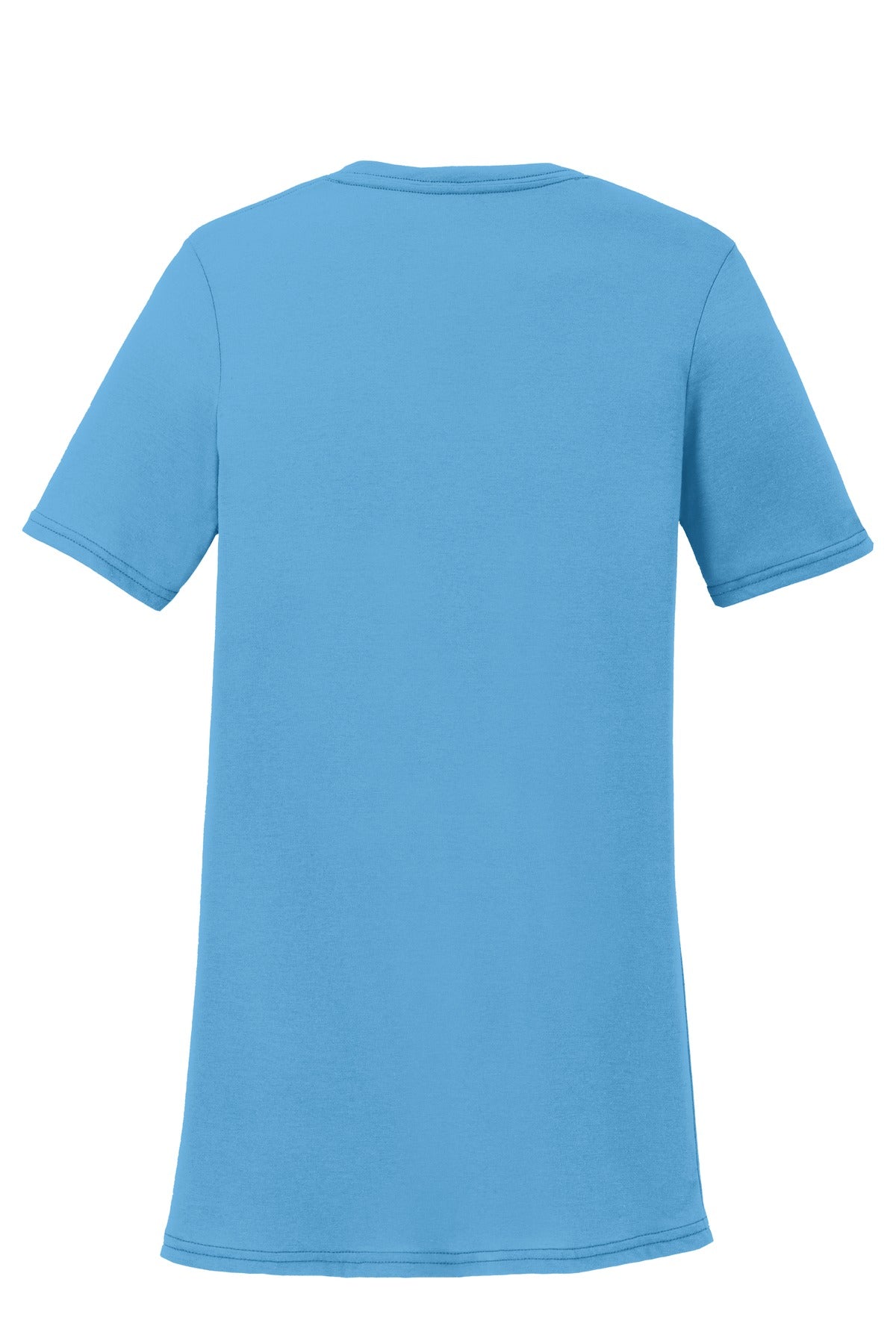 Port & Company Women's Performance Blend V-Neck Tee. LPC381V Aquatic Blue
