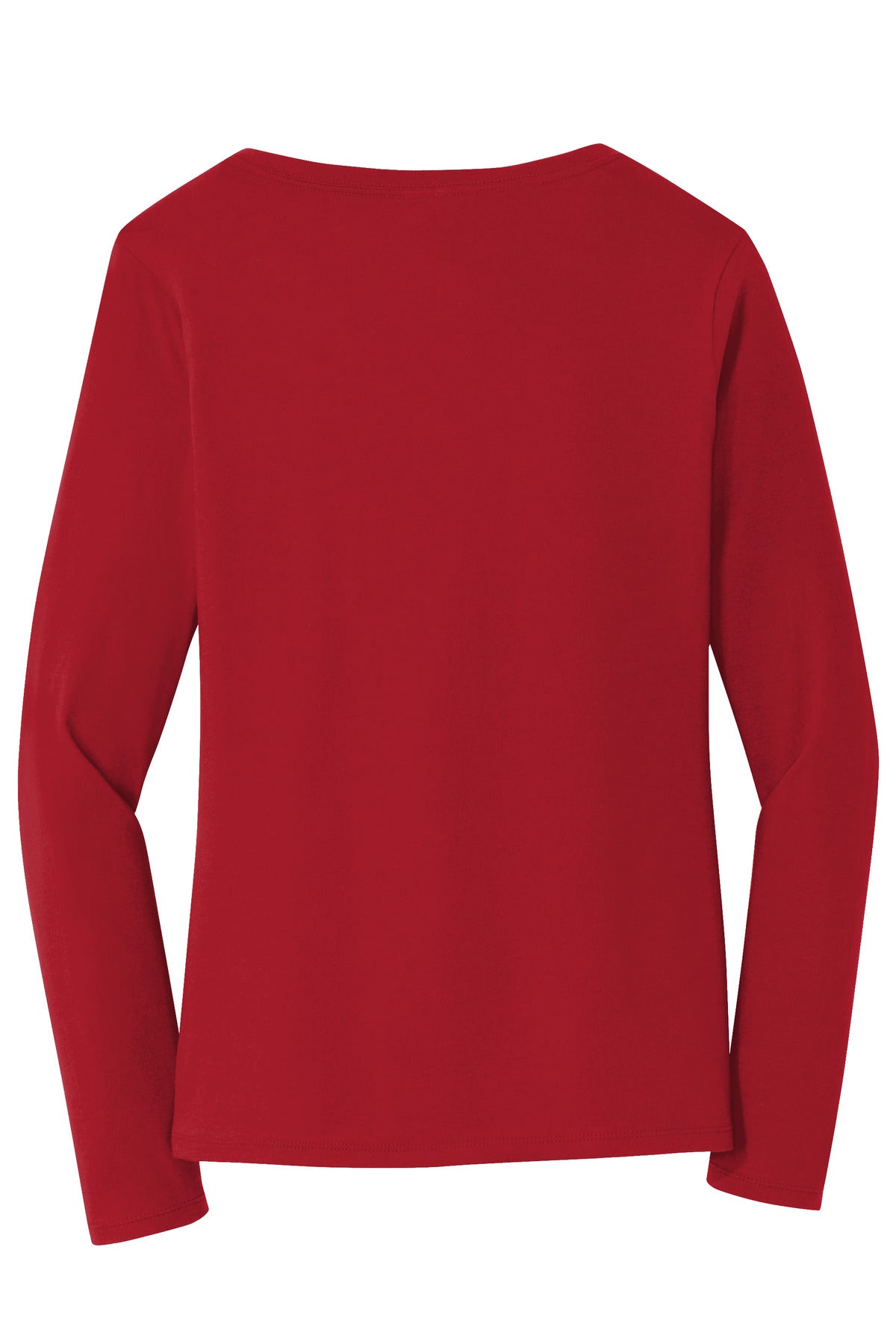 Port & Company Women's Long Sleeve Fan Favorite V-Neck Tee. LPC450VLS Team Cardinal
