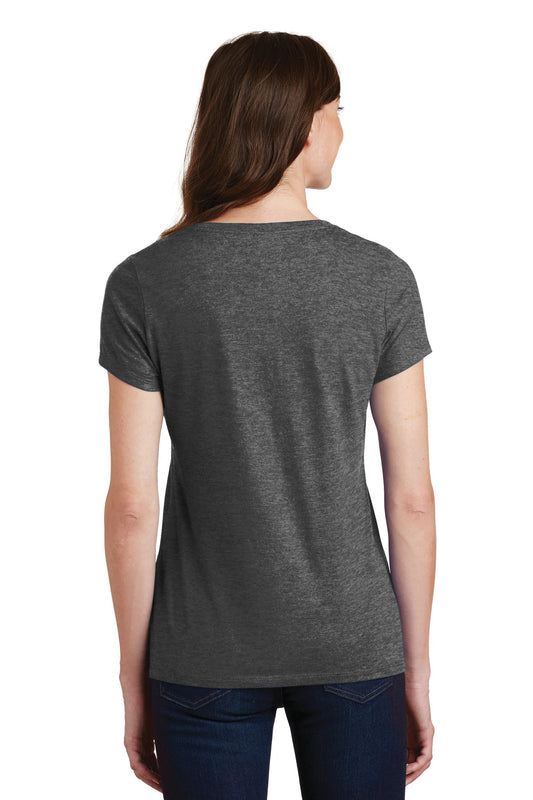 Port & Company Women's Fan Favorite V-Neck Tee. LPC450V Dark Heather Grey