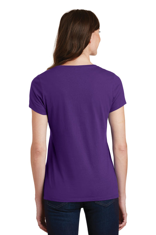 Port & Company Women's Fan Favorite V-Neck Tee. LPC450V Team Purple