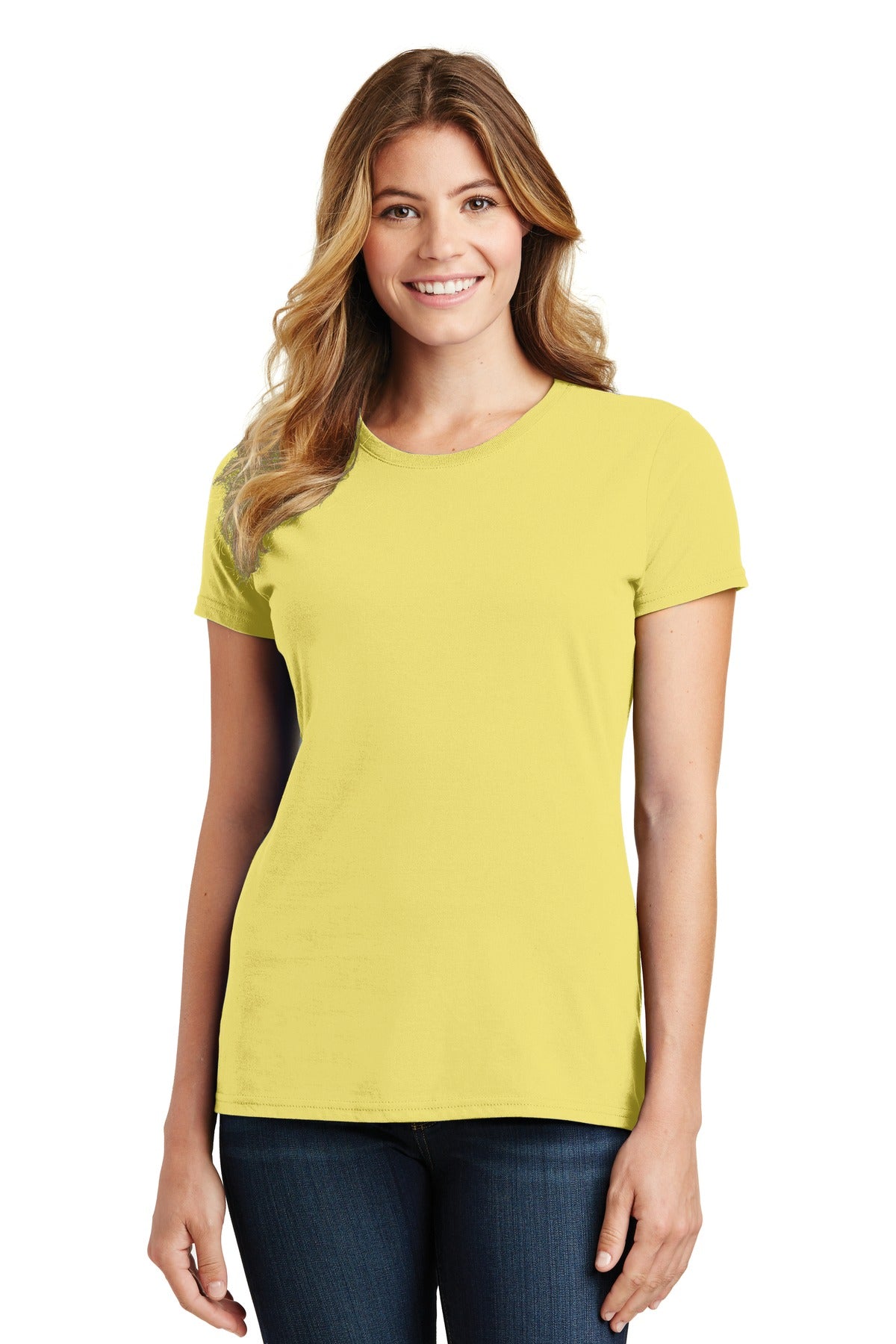 Port & Company Women's Fan Favorite Tee. LPC450 Yellow