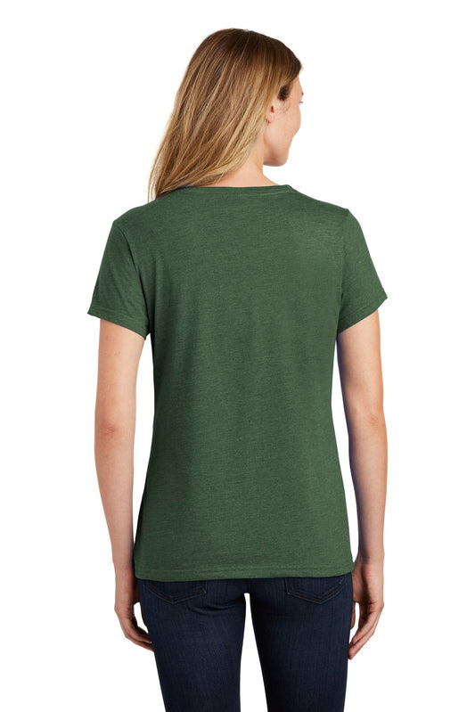 Port & Company Women's Fan Favorite Blend V-Neck Tee. LPC455V Forest Green Heather