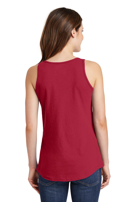 Port & Company Women's Core Cotton Tank Top. LPC54TT Red
