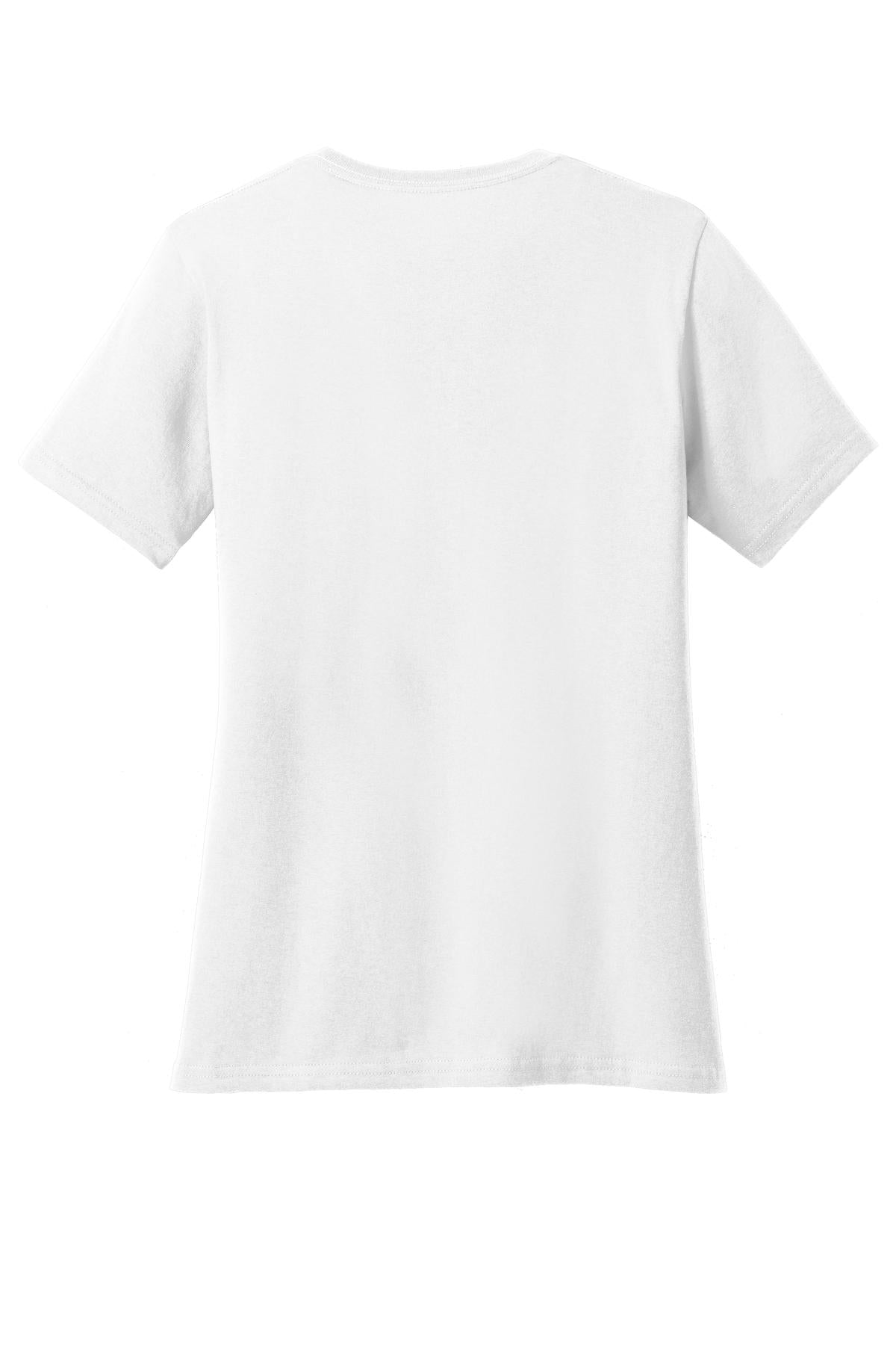 Port & Company Women's Core Cotton V-Neck Tee. LPC54V White