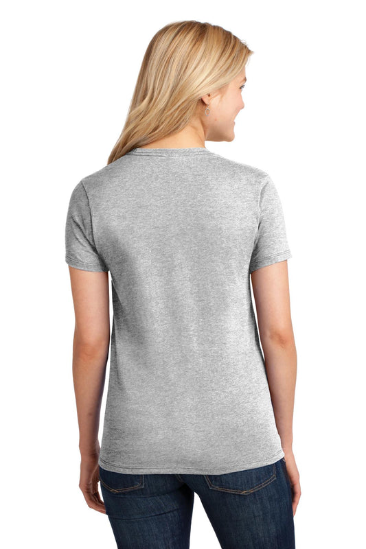 Port & Company Women's Core Cotton Tee. LPC54 Ash