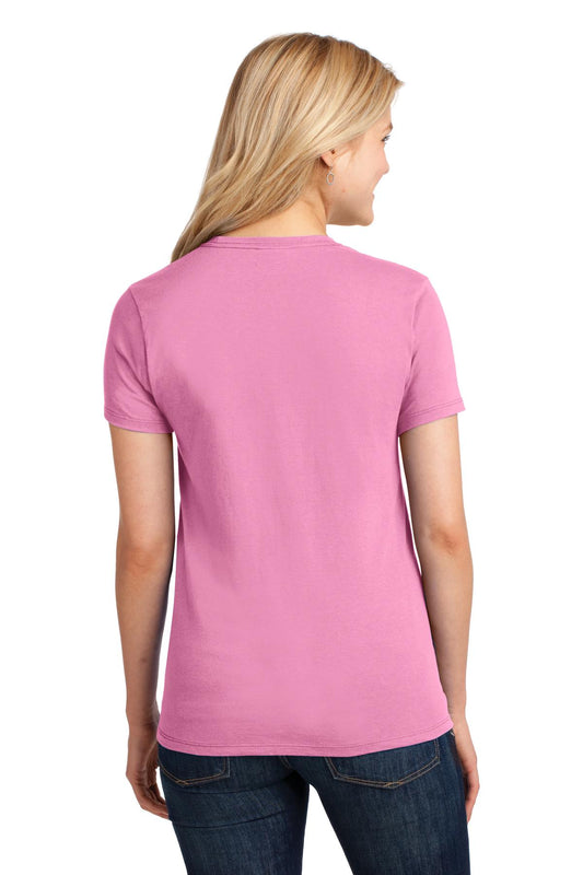 Port & Company Women's Core Cotton Tee. LPC54 Candy Pink