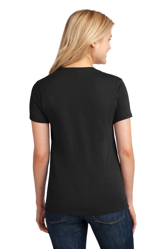 Port & Company Women's Core Cotton Tee. LPC54 Jet Black