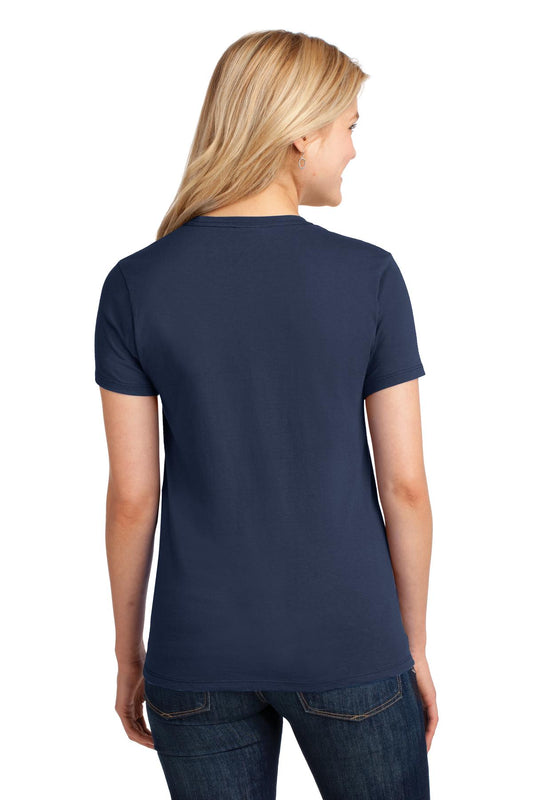 Port & Company Women's Core Cotton Tee. LPC54 Navy