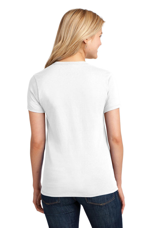 Port & Company Women's Core Cotton Tee. LPC54 White
