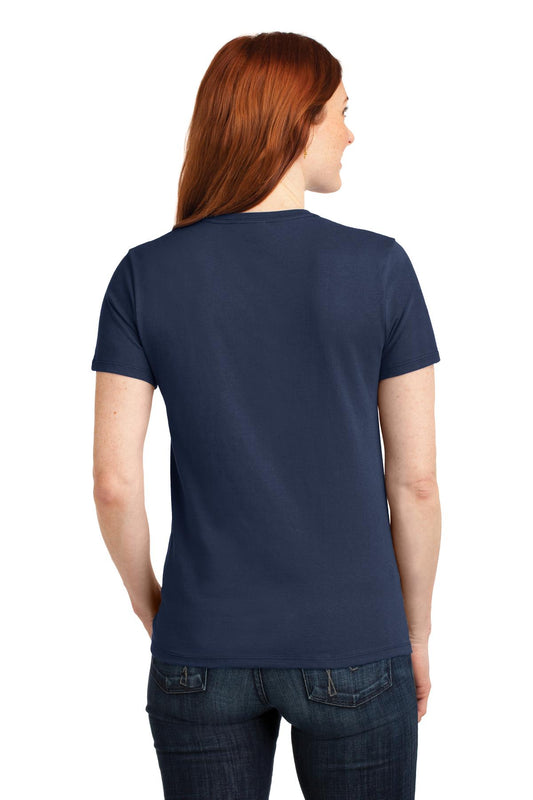 Port & Company Women's Core Blend Tee. LPC55 Navy