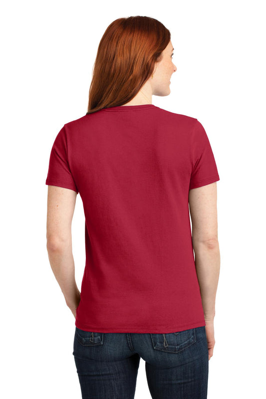 Port & Company Women's Core Blend Tee. LPC55 Red
