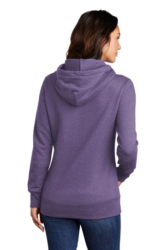 Port & Company Women's Core Fleece Pullover Hooded Sweatshirt LPC78H Heather Purple