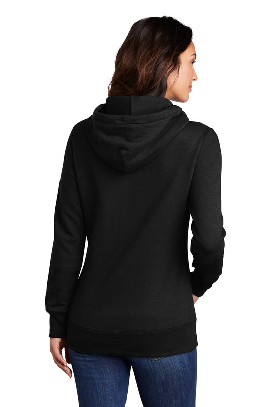 Port & Company Women's Core Fleece Pullover Hooded Sweatshirt LPC78H Jet Black