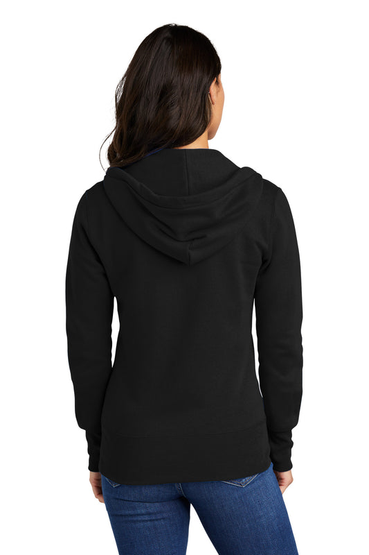 Port & Company Women's Core Fleece Full-Zip Hooded Sweatshirt. LPC78ZH Jet Black