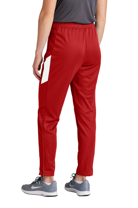 Sport-Tek Women's Travel Pant LPST800 Deep Red/ White