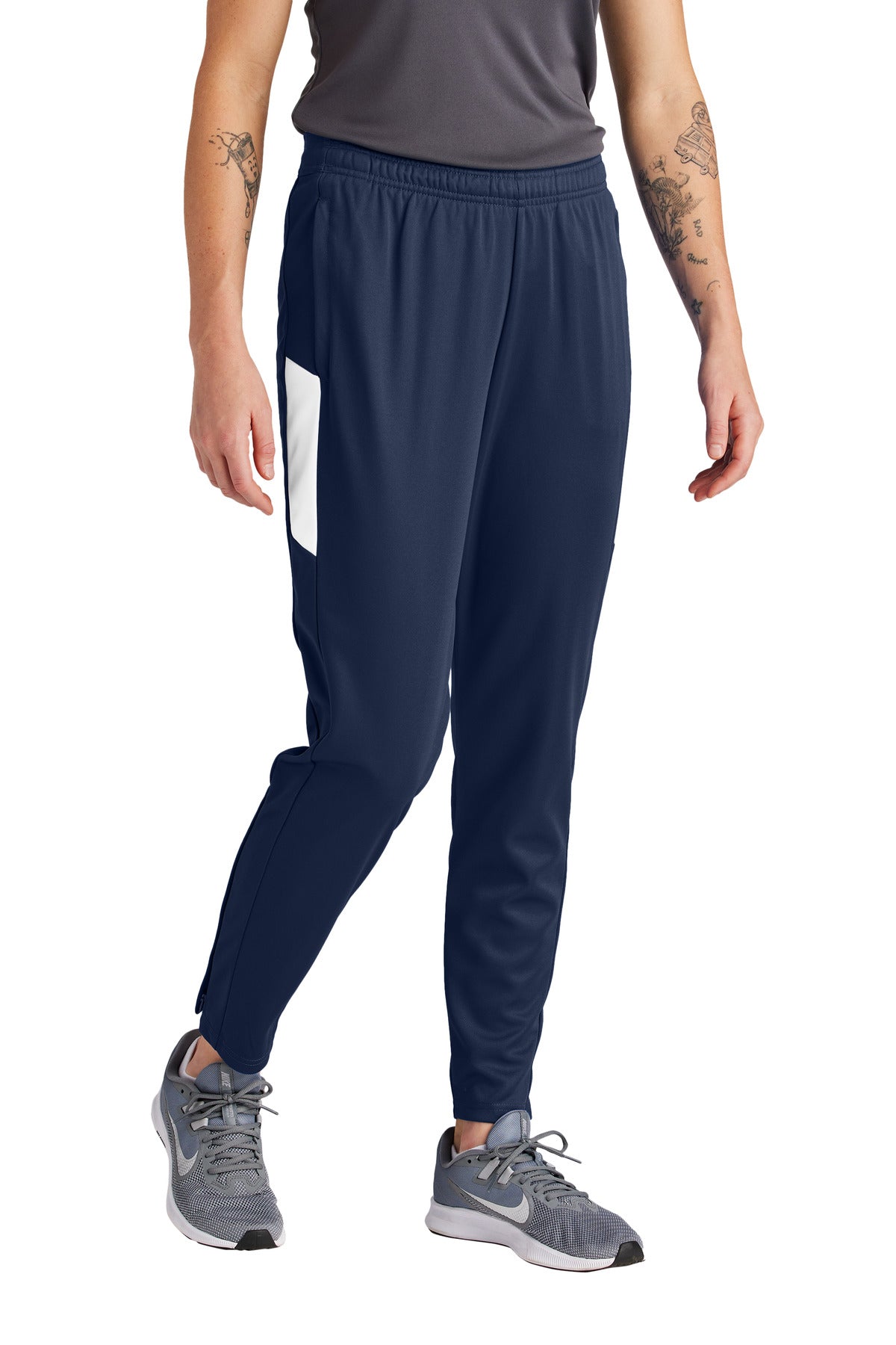 Sport-Tek Women's Travel Pant LPST800 True Navy/ White
