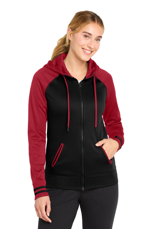 Sport-Tek Women's Sport-Wick Varsity Fleece Full-Zip Hooded Jacket LST236