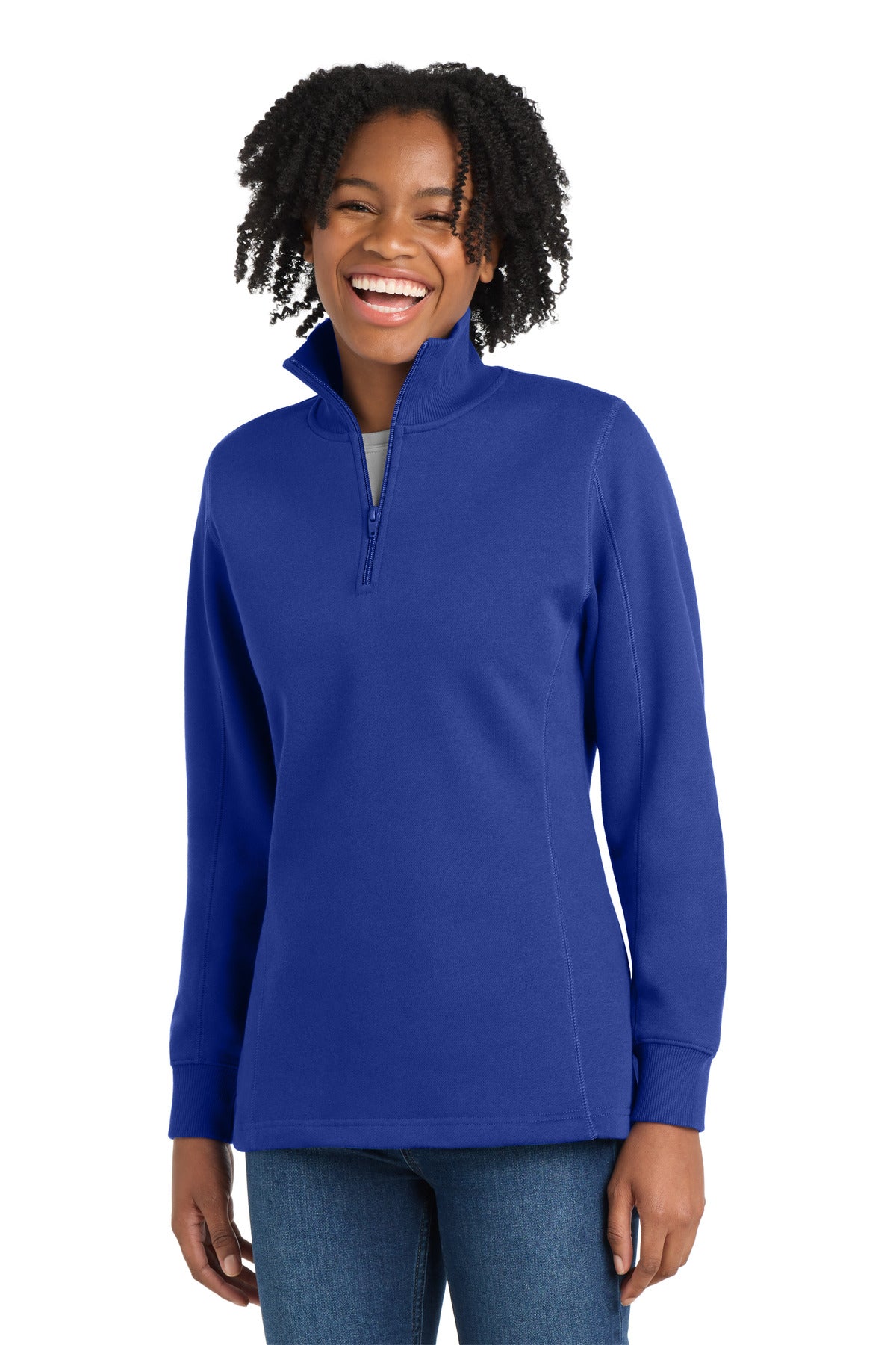 Sport-Tek Women's 1/4-Zip Sweatshirt LST253 True Royal