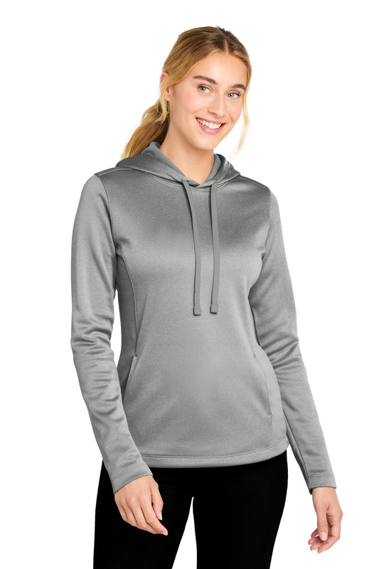 Sport-Tek Women's PosiCharge Sport-Wick Heather Fleece Hooded Pullover LST264