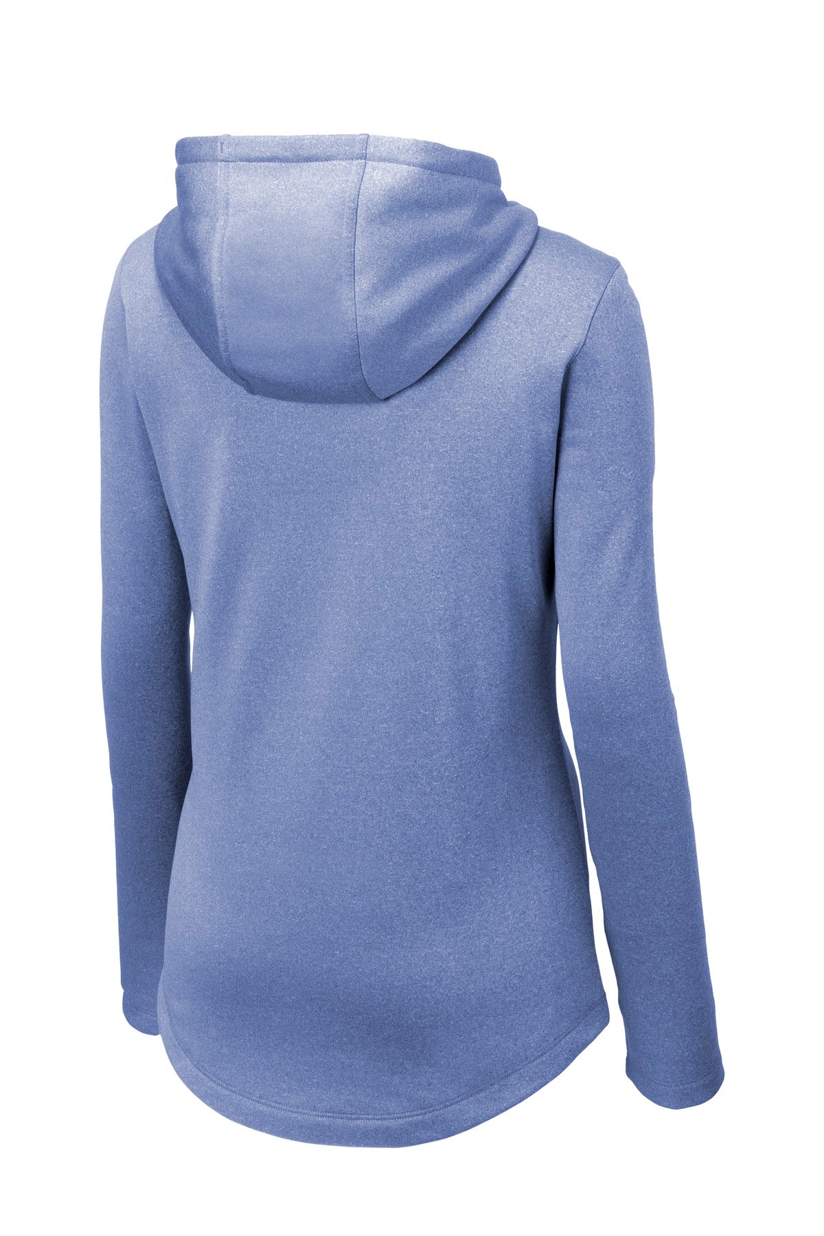 Sport-Tek Women's PosiCharge Sport-Wick Heather Fleece Hooded Pullover. LST264 True Royal Heather