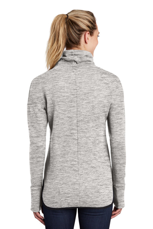 Sport-Tek Women's Triumph Cowl Neck Pullover LST280 Athletic Heather