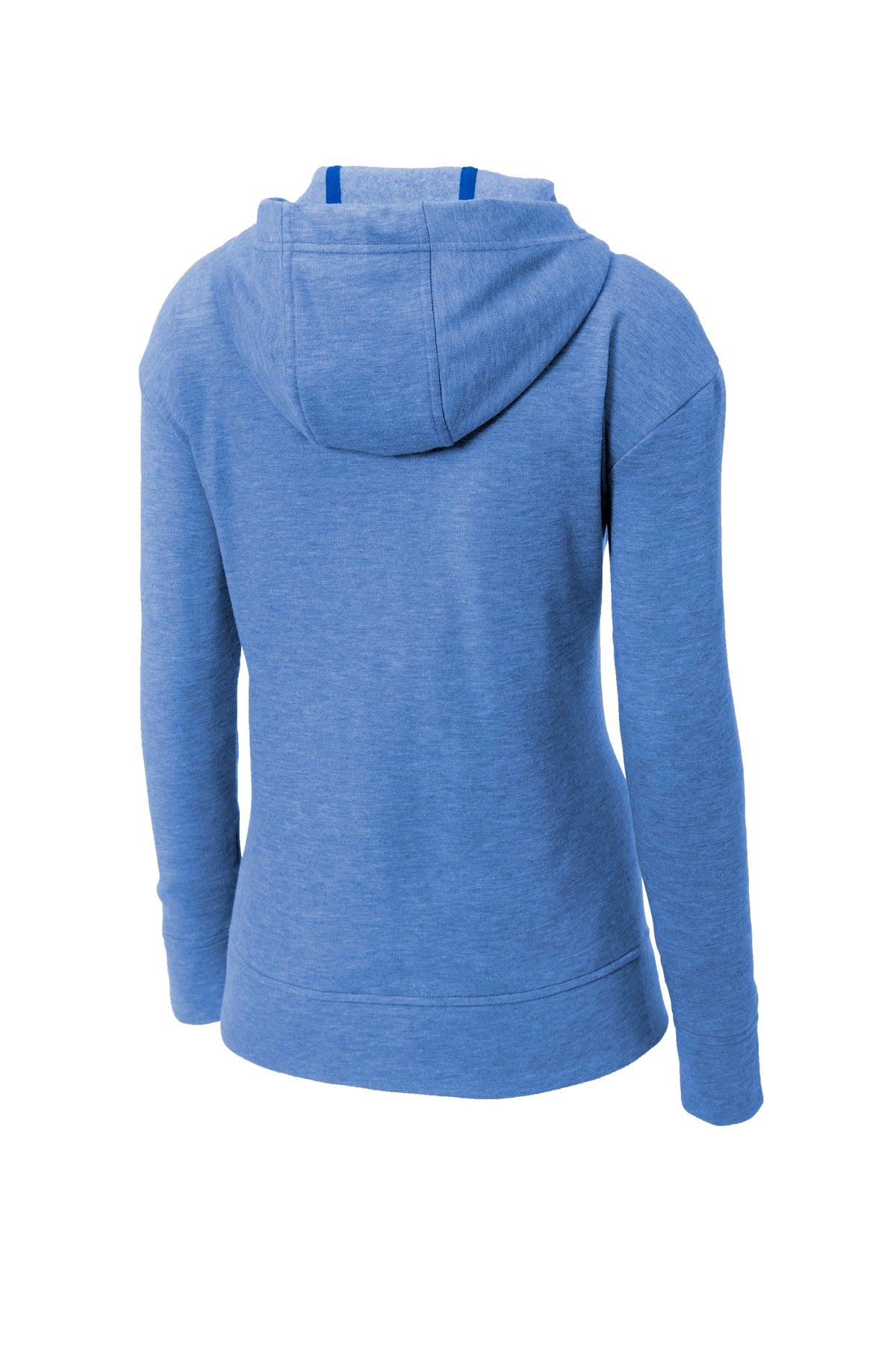 Sport-Tek Women's PosiCharge Tri-Blend Wicking Fleece Full-Zip Hooded Jacket LST293 True Royal Heather