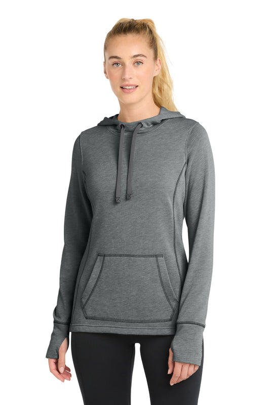 Sport-Tek Women's PosiCharge Tri-Blend Wicking Fleece Hooded Pullover LST296