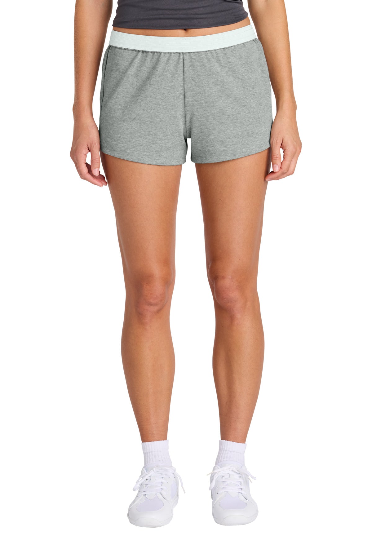 Sport-Tek Women's Jersey Knit Squad Short LST311 Heather Grey