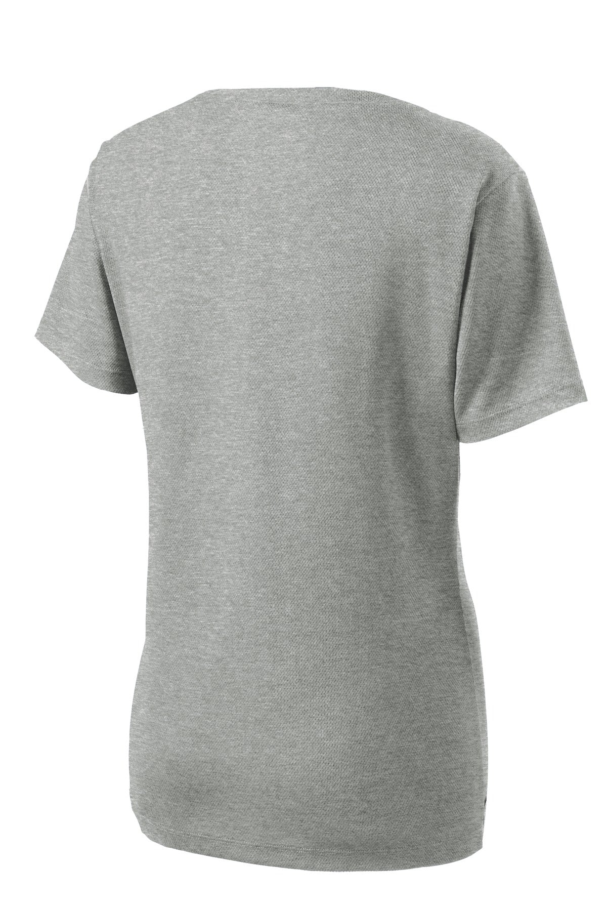 Sport-Tek Women's PosiCharge RacerMesh V-Neck Tee. LST340 Grey Heather