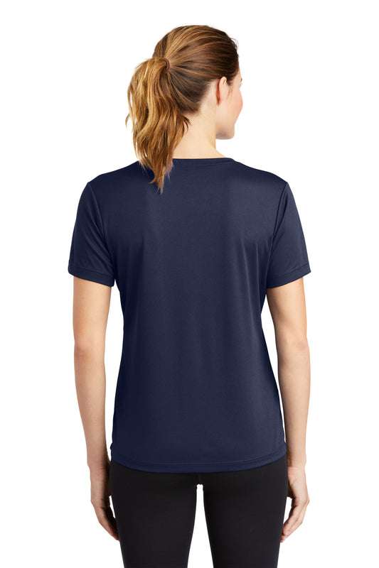 Sport-Tek Women's PosiCharge RacerMesh V-Neck Tee. LST340 True Navy