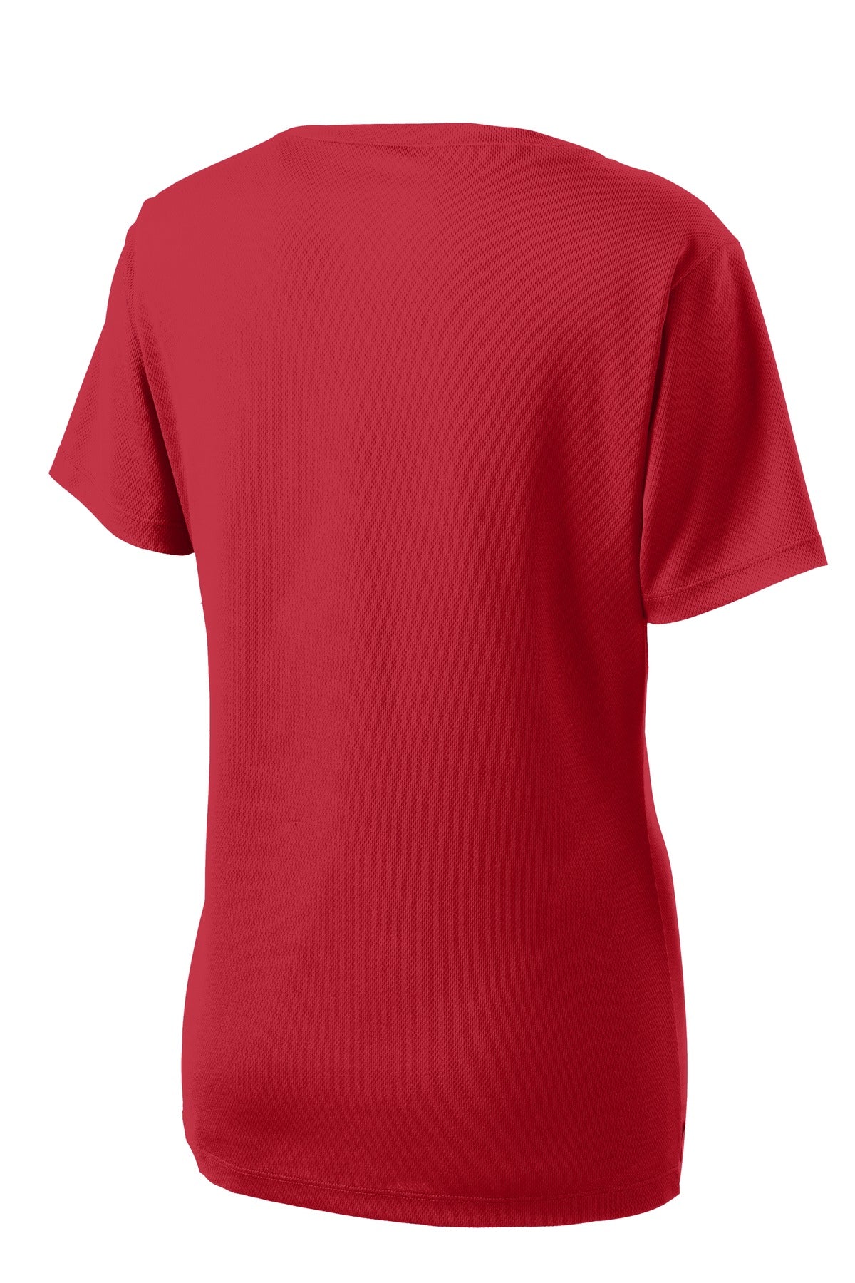 Sport-Tek Women's PosiCharge RacerMesh V-Neck Tee. LST340 True Red