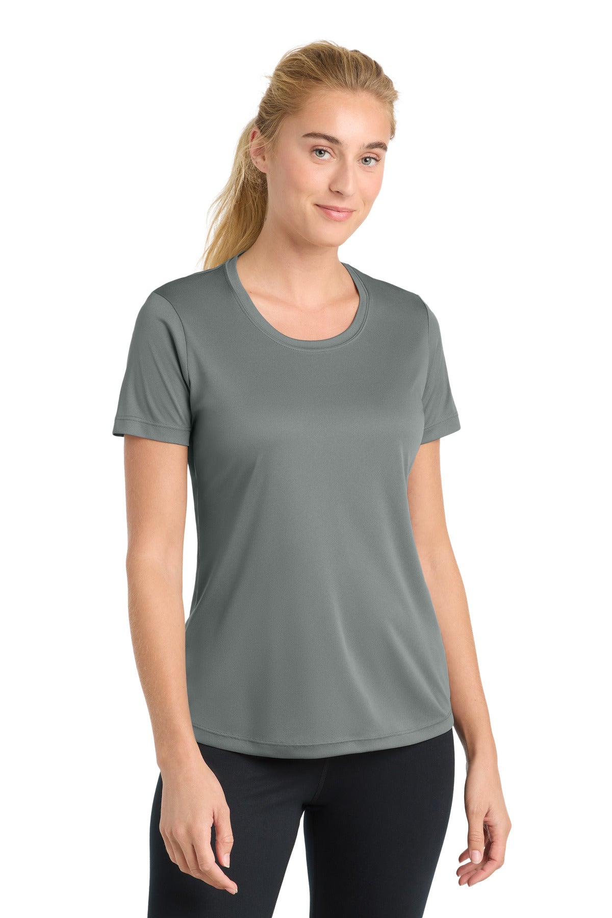 Sport-Tek Women's PosiCharge Competitor Tee LST350 Grey Concrete