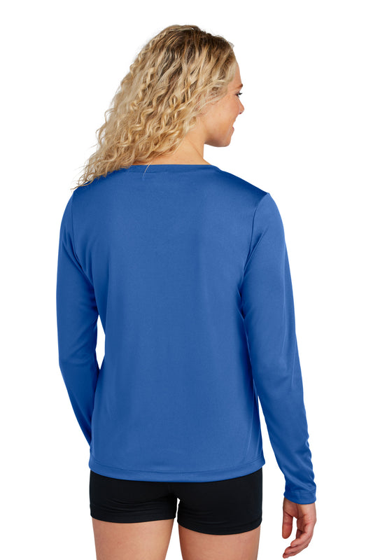 Sport-Tek Women's Long Sleeve PosiCharge Competitor V-Neck Tee. LST353LS True Royal