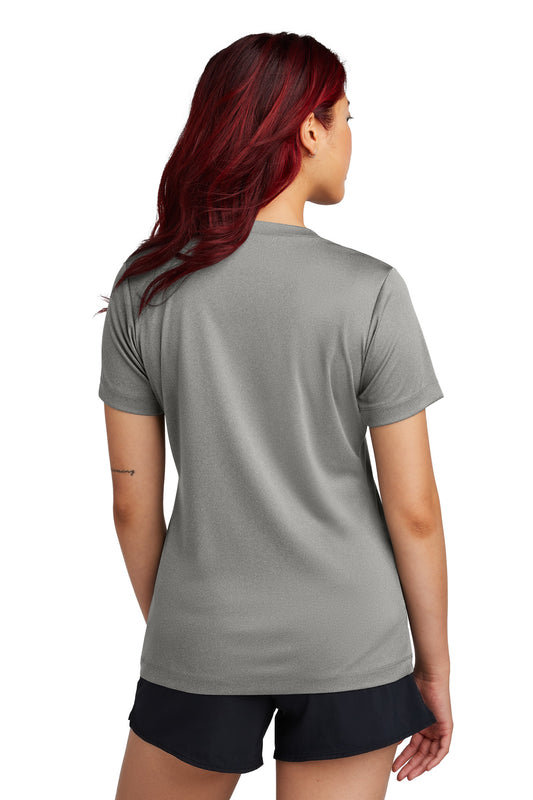 Sport-Tek Women's PosiCharge Competitor V-Neck Tee. LST353 Grey Concrete Heather