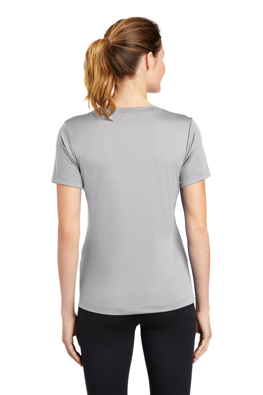 Sport-Tek Women's PosiCharge Competitor V-Neck Tee. LST353 Silver