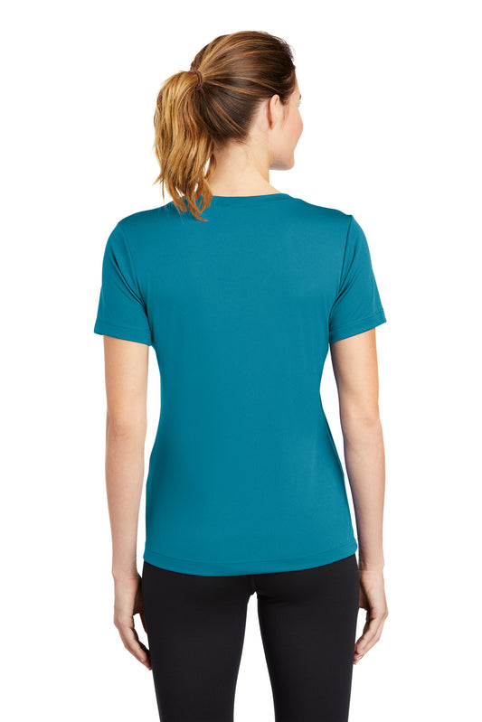 Sport-Tek Women's PosiCharge Competitor V-Neck Tee. LST353 Tropic Blue