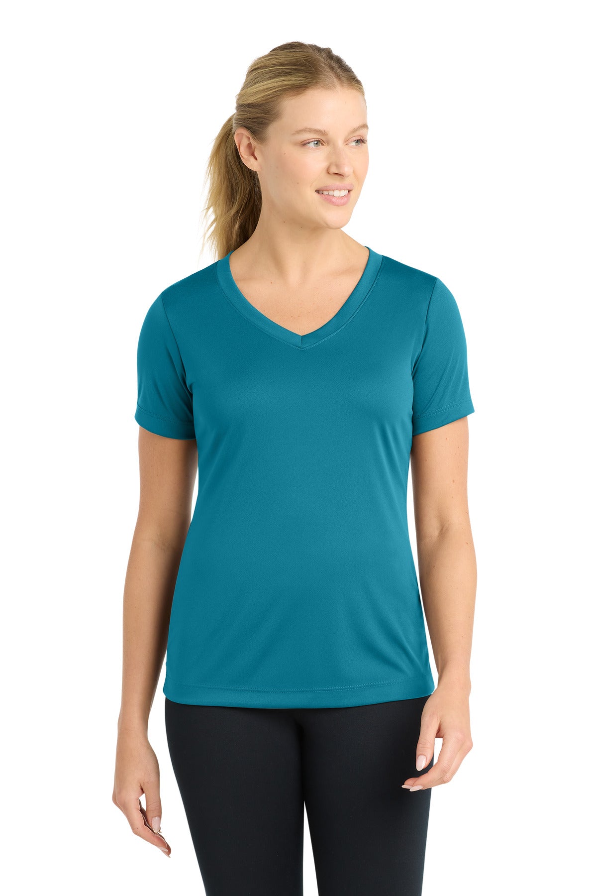 Sport-Tek Women's PosiCharge Competitor V-Neck Tee LST353 Tropic Blue