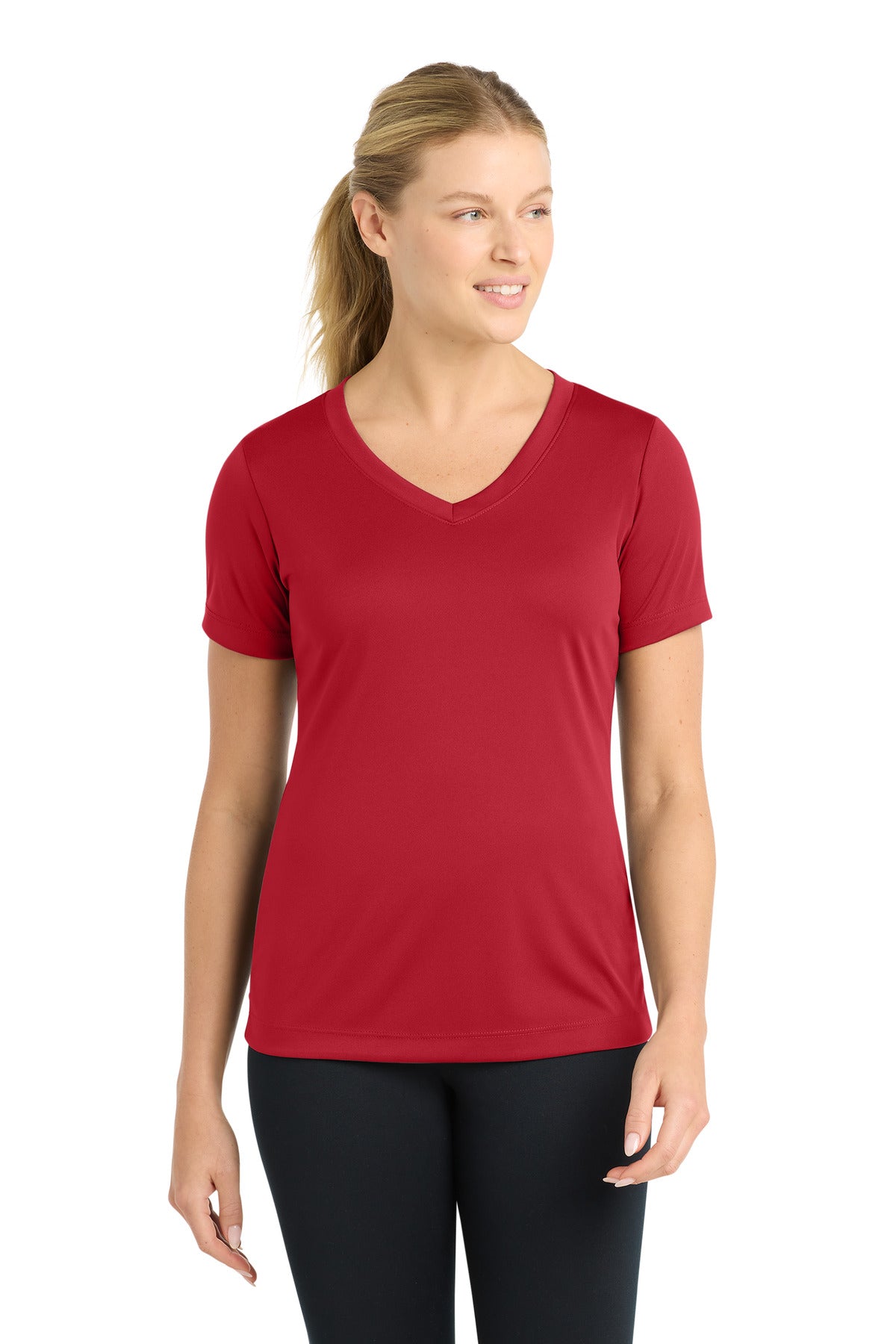 Sport-Tek Women's PosiCharge Competitor V-Neck Tee LST353 True Red