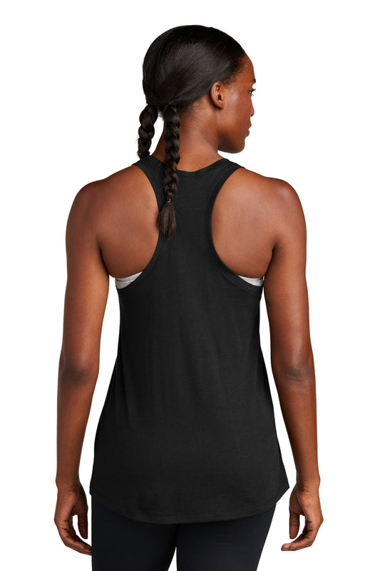 Sport-Tek Women's PosiCharge Tri-Blend Wicking Tank. LST402 Black Triad Solid