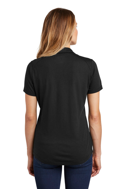 Sport-Tek Women's PosiCharge Tri-Blend Wicking Polo. LST405 Black Triad Solid
