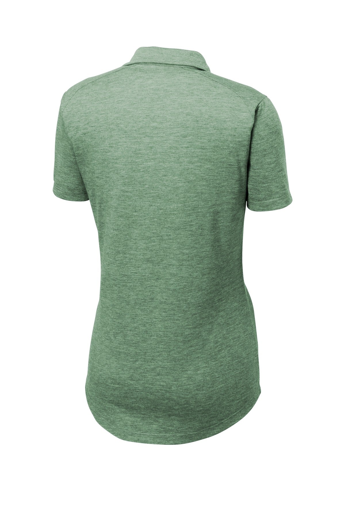 Sport-Tek Women's PosiCharge Tri-Blend Wicking Polo. LST405 Forest Green Heather