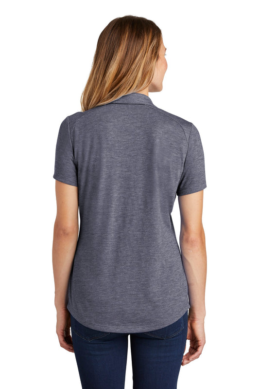 Sport-Tek Women's PosiCharge Tri-Blend Wicking Polo. LST405 True Navy Heather
