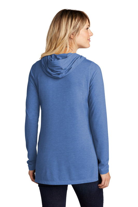 Sport-Tek Women's PosiCharge Tri-Blend Wicking Long Sleeve Hoodie LST406 True Royal Heather