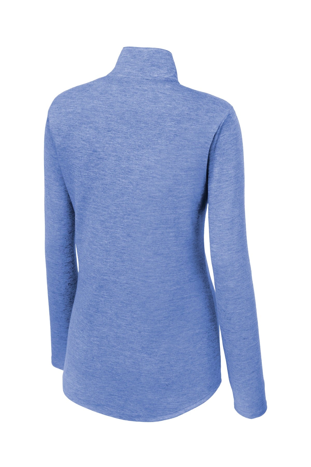 Sport-Tek Women's PosiCharge Tri-Blend Wicking 1/4-Zip Pullover. LST407 True Royal Heather