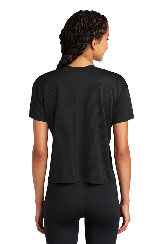 Sport-Tek Women's PosiCharge Draft Crop Tee. LST411 Black
